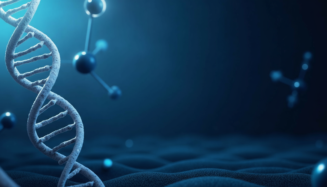 CellStart NAD+ molecular research and cellular energy background showing scientific laboratory environment with DNA structures